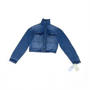 Indigo Saints Blue Sweater Jacket Women's Size Small Long Sleeve Button Up New